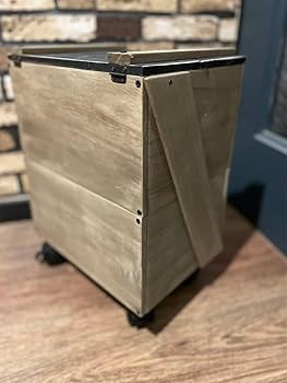 【ハンドメイド】バスロールサインの男前ダストボックス　ごみ箱 吉川国工業所 ゴミ箱 17L 浅型 カフェスタイル プッシュ